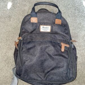 Ruvalino Multifunction All-In-One Travel Diaper Bag Backpack YW168-G Gray Brown